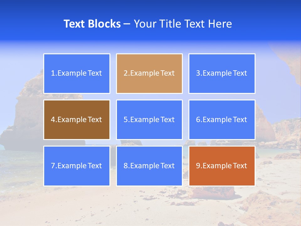 A Rocky Beach With A Rock Formation In The Background PowerPoint Template