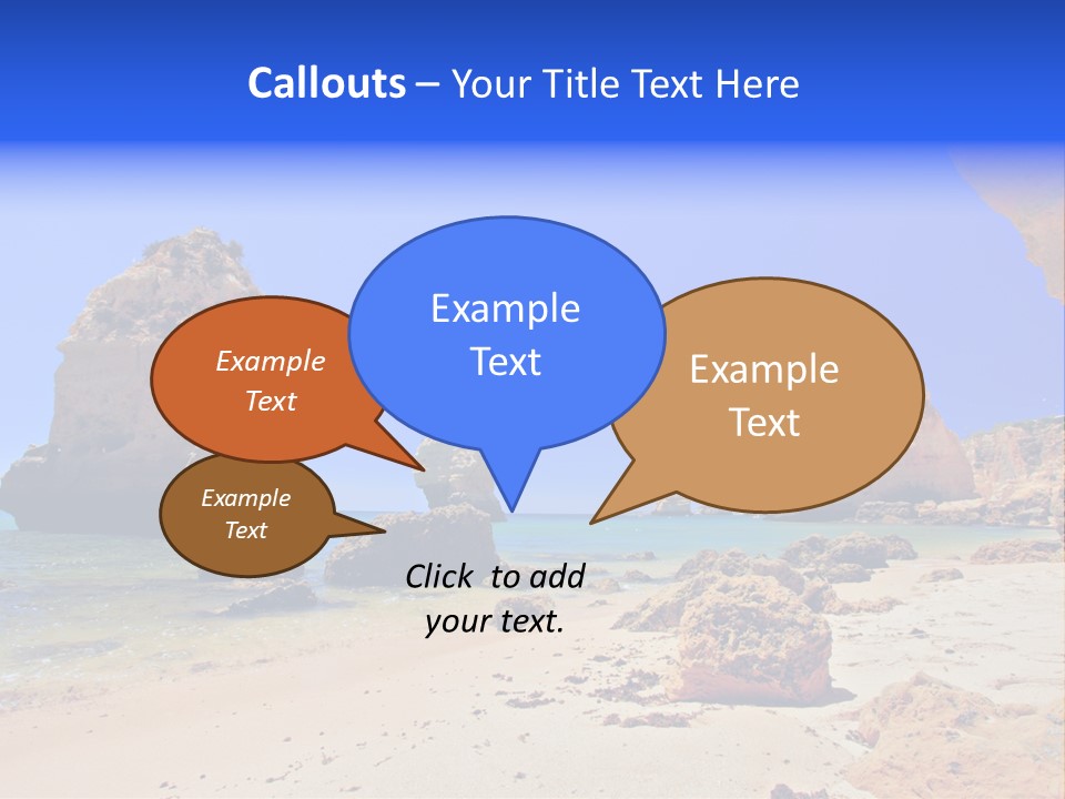 A Rocky Beach With A Rock Formation In The Background PowerPoint Template