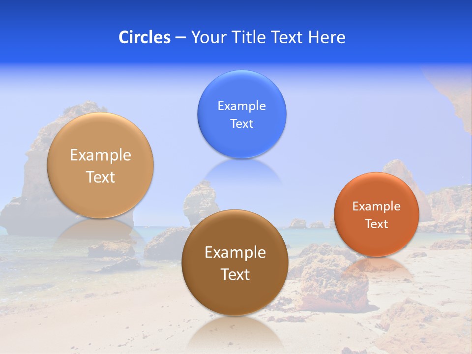 A Rocky Beach With A Rock Formation In The Background PowerPoint Template