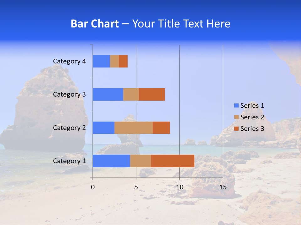 A Rocky Beach With A Rock Formation In The Background PowerPoint Template