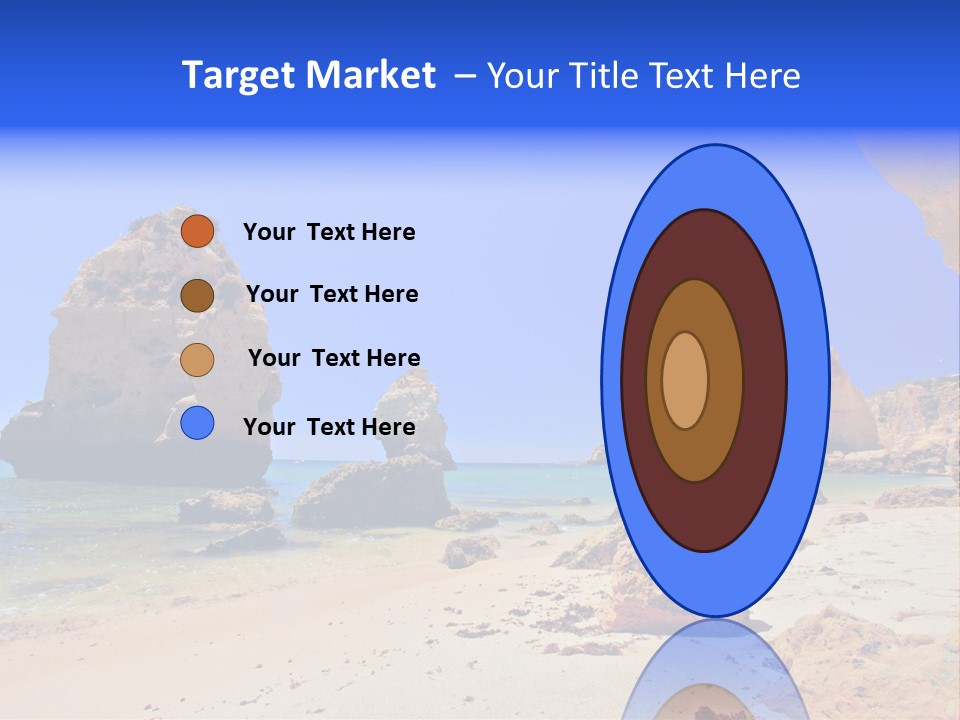 A Rocky Beach With A Rock Formation In The Background PowerPoint Template