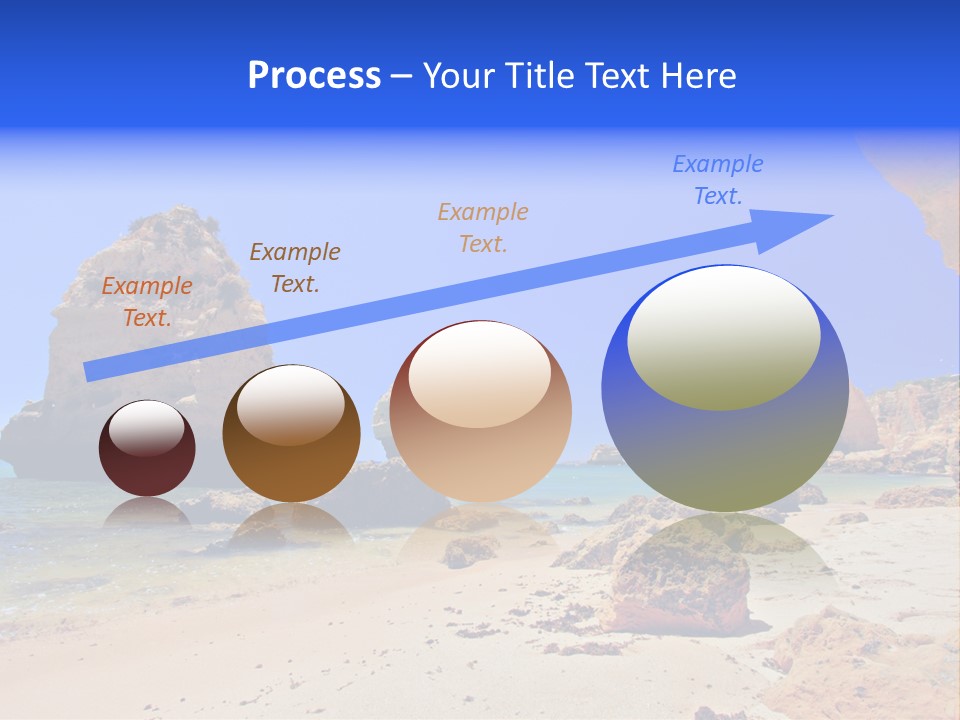 A Rocky Beach With A Rock Formation In The Background PowerPoint Template