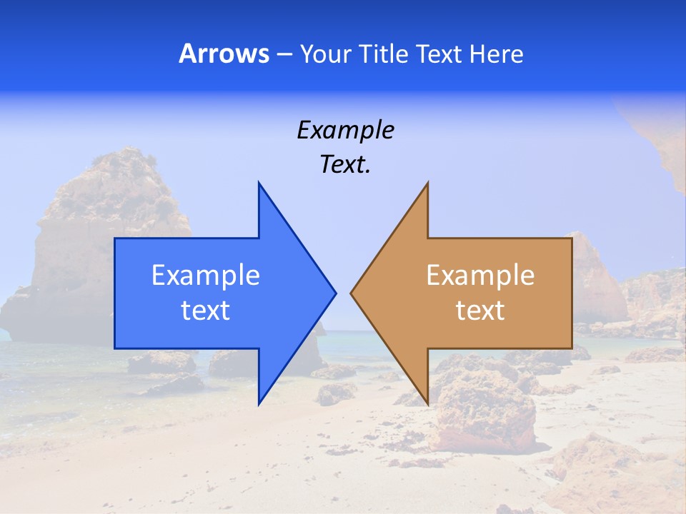 A Rocky Beach With A Rock Formation In The Background PowerPoint Template