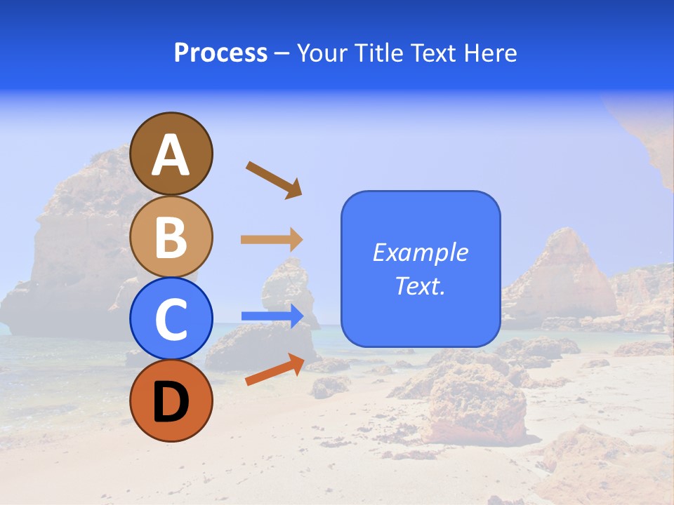 A Rocky Beach With A Rock Formation In The Background PowerPoint Template