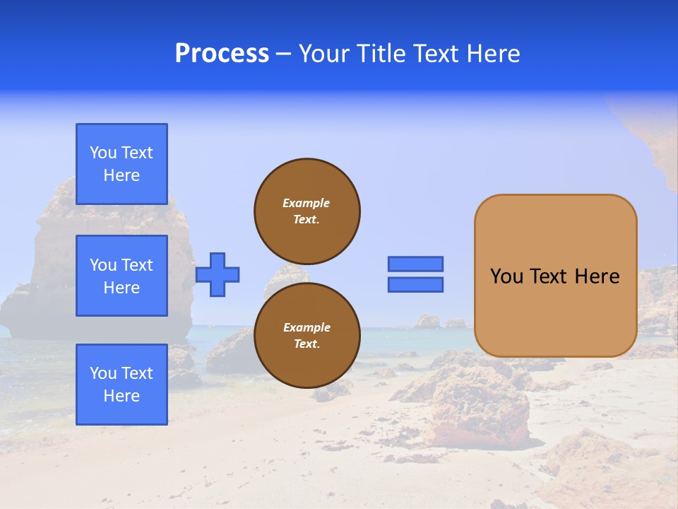 A Rocky Beach With A Rock Formation In The Background PowerPoint Template