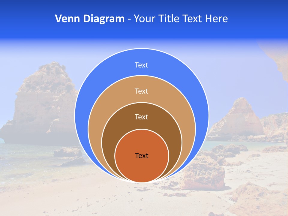 A Rocky Beach With A Rock Formation In The Background PowerPoint Template