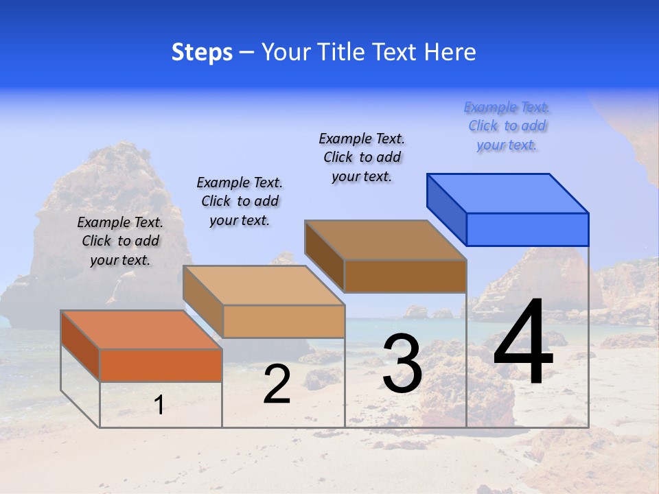 A Rocky Beach With A Rock Formation In The Background PowerPoint Template