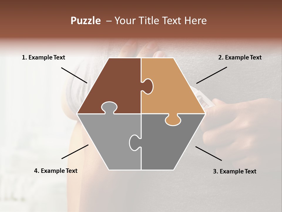 A Woman Holding A Man With A Thermometer In Her Hand PowerPoint Template