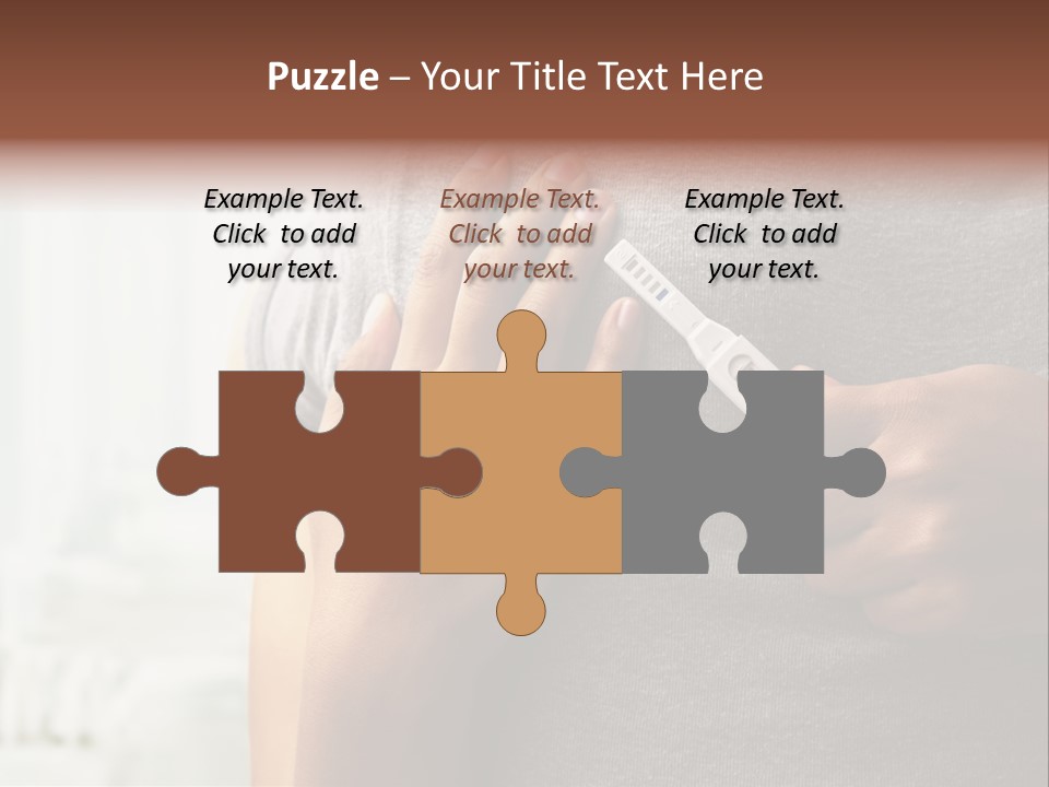 A Woman Holding A Man With A Thermometer In Her Hand PowerPoint Template