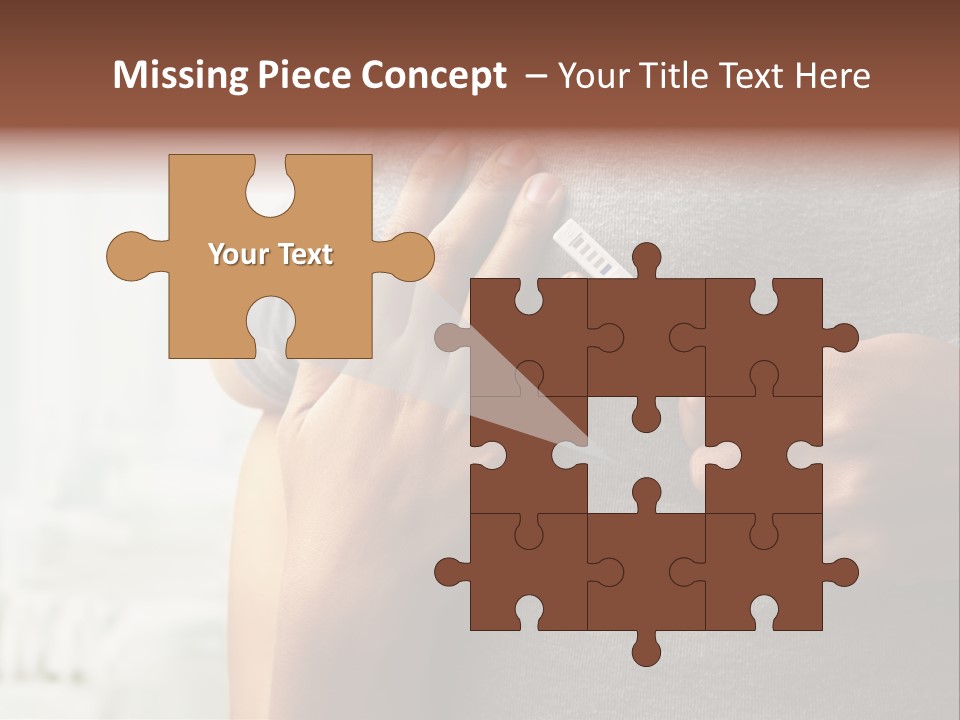 A Woman Holding A Man With A Thermometer In Her Hand PowerPoint Template