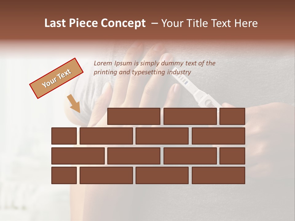 A Woman Holding A Man With A Thermometer In Her Hand PowerPoint Template