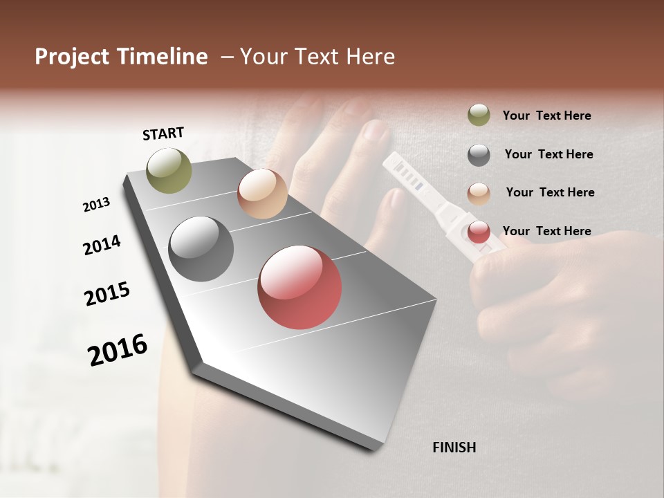 A Woman Holding A Man With A Thermometer In Her Hand PowerPoint Template