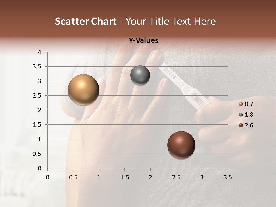 A Woman Holding A Man With A Thermometer In Her Hand PowerPoint Template