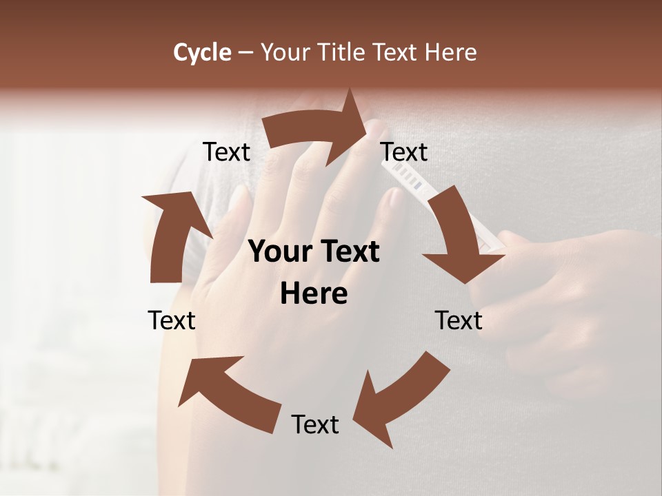 A Woman Holding A Man With A Thermometer In Her Hand PowerPoint Template