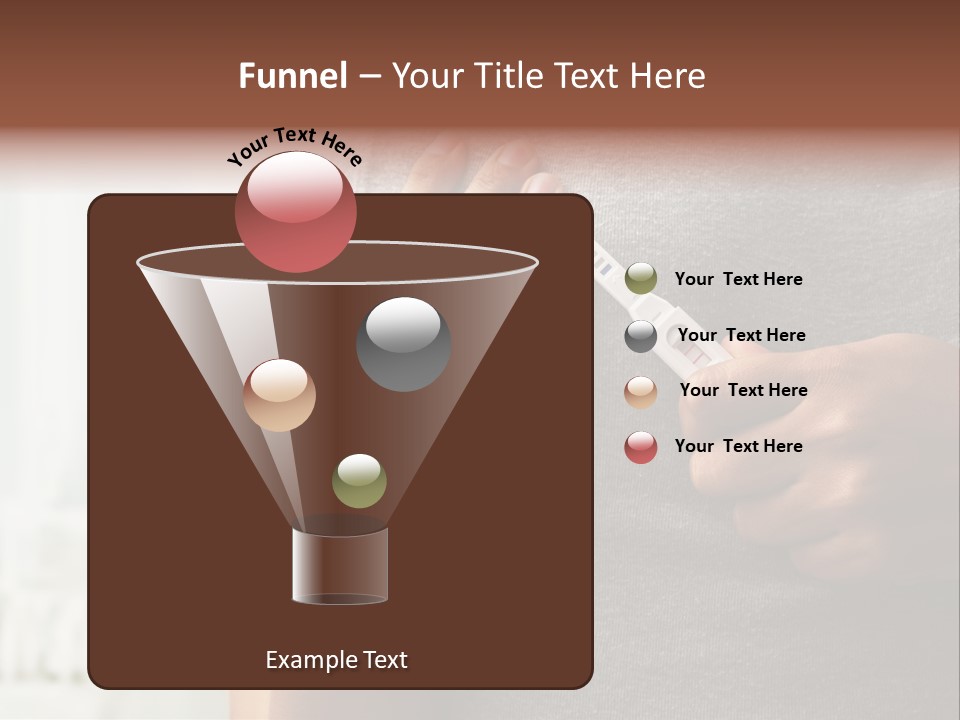 A Woman Holding A Man With A Thermometer In Her Hand PowerPoint Template