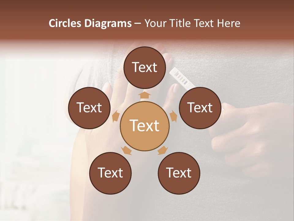 A Woman Holding A Man With A Thermometer In Her Hand PowerPoint Template