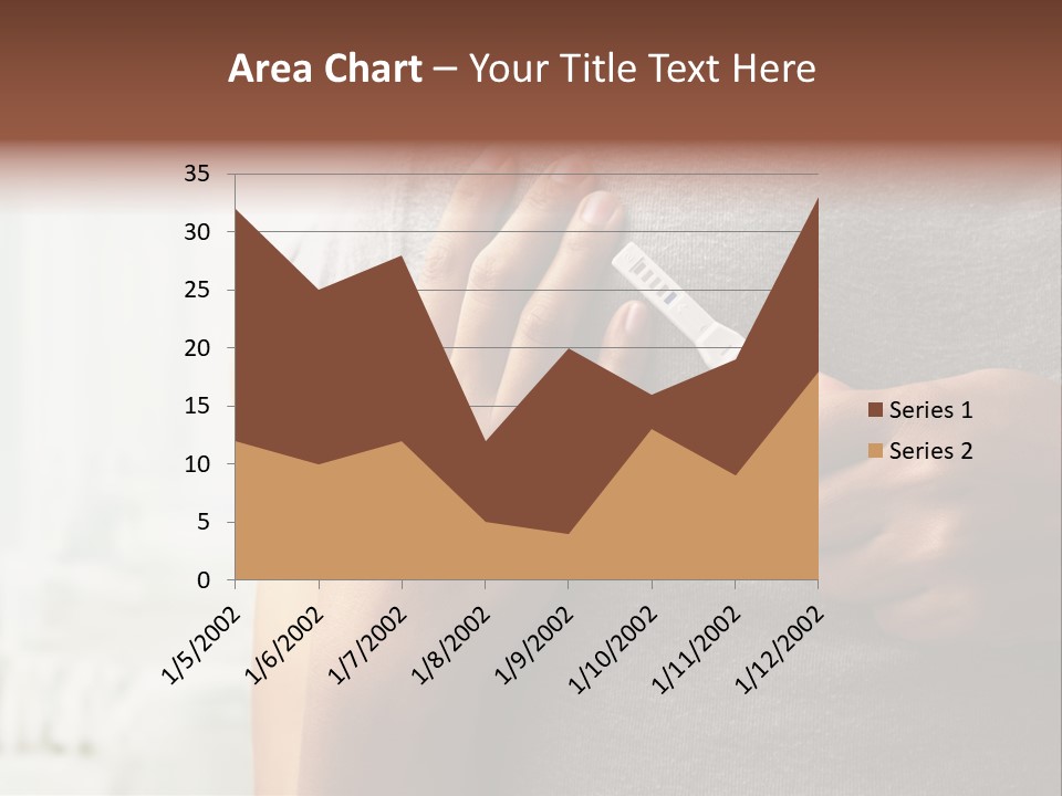 A Woman Holding A Man With A Thermometer In Her Hand PowerPoint Template