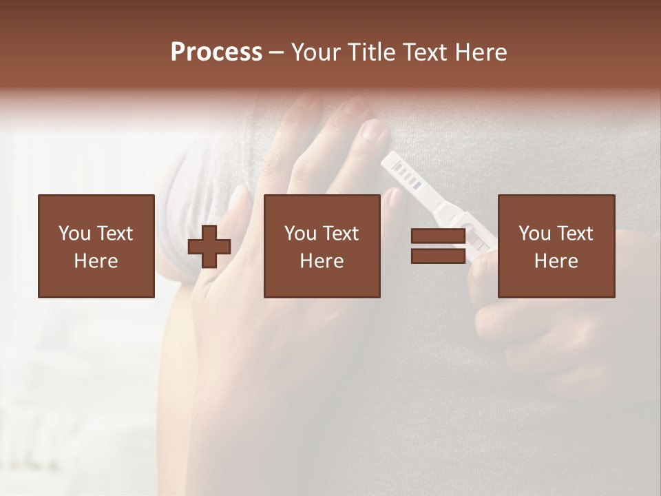 A Woman Holding A Man With A Thermometer In Her Hand PowerPoint Template
