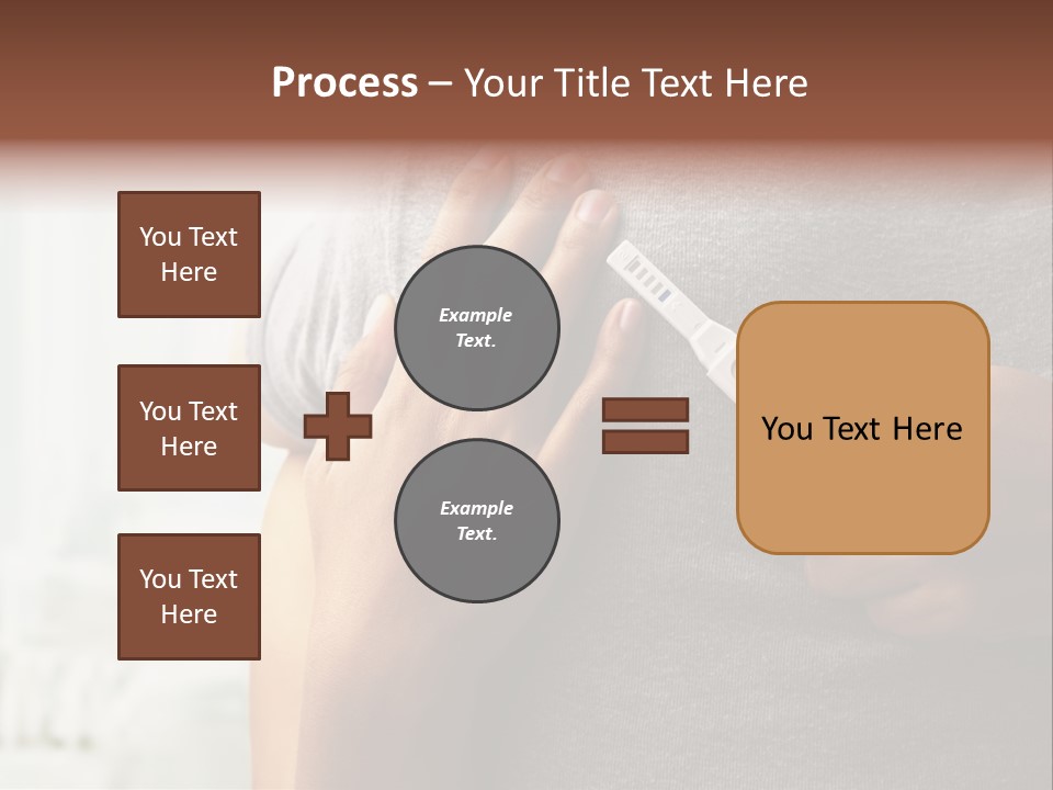 A Woman Holding A Man With A Thermometer In Her Hand PowerPoint Template
