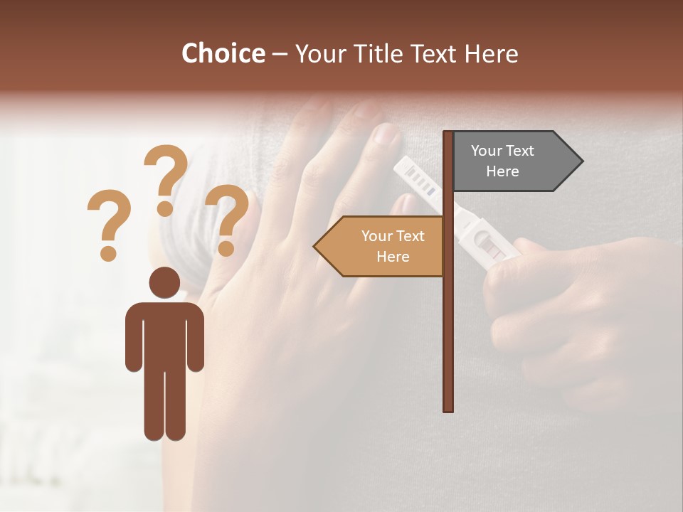 A Woman Holding A Man With A Thermometer In Her Hand PowerPoint Template