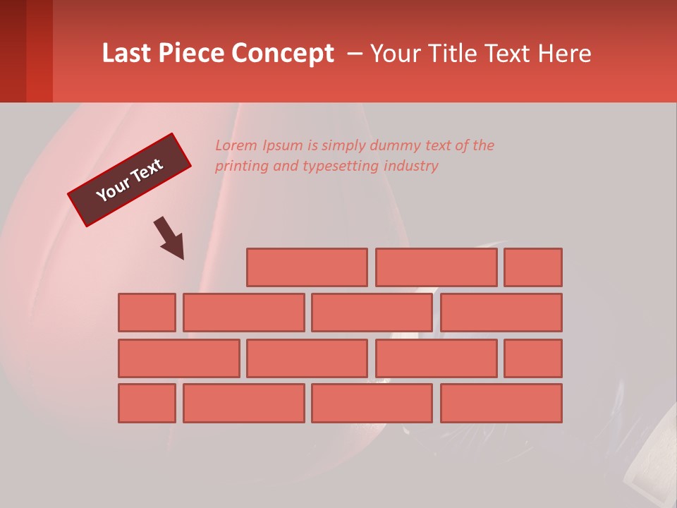 A Red And Blue Boxing Glove Next To A Red Punching Bag PowerPoint Template