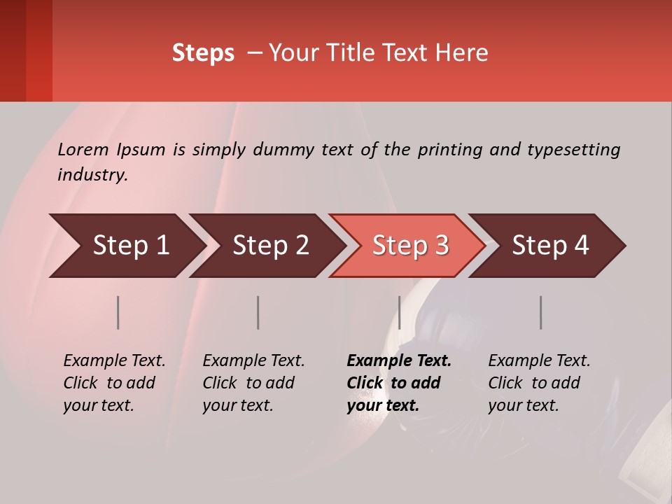 A Red And Blue Boxing Glove Next To A Red Punching Bag PowerPoint Template