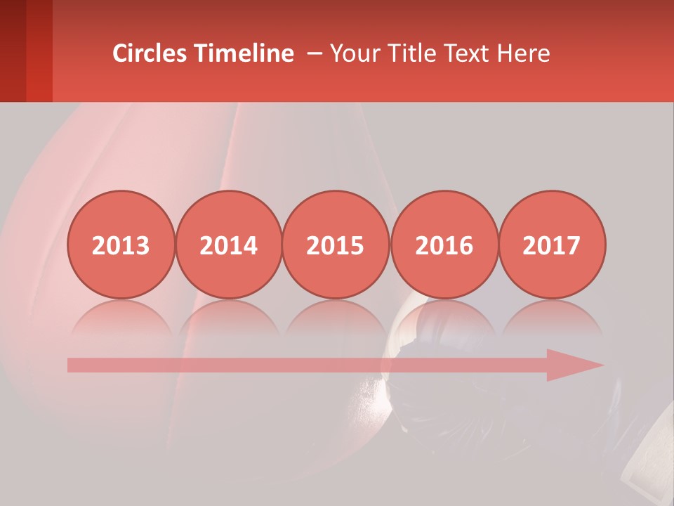 A Red And Blue Boxing Glove Next To A Red Punching Bag PowerPoint Template