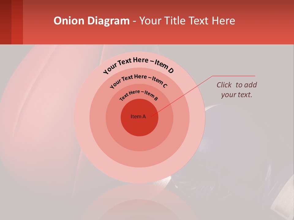 A Red And Blue Boxing Glove Next To A Red Punching Bag PowerPoint Template