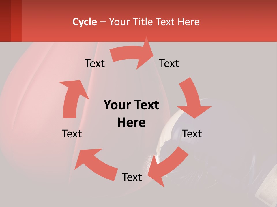 A Red And Blue Boxing Glove Next To A Red Punching Bag PowerPoint Template