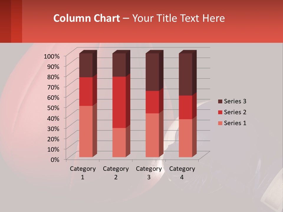 A Red And Blue Boxing Glove Next To A Red Punching Bag PowerPoint Template