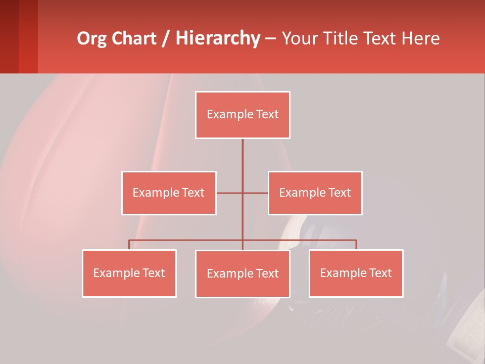 A Red And Blue Boxing Glove Next To A Red Punching Bag PowerPoint Template
