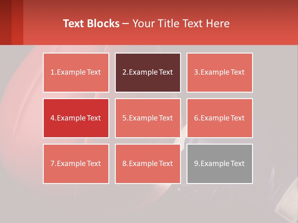 A Red And Blue Boxing Glove Next To A Red Punching Bag PowerPoint Template