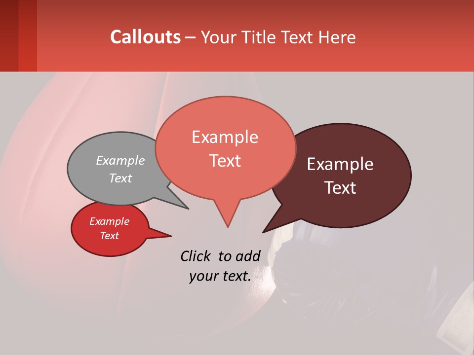 A Red And Blue Boxing Glove Next To A Red Punching Bag PowerPoint Template