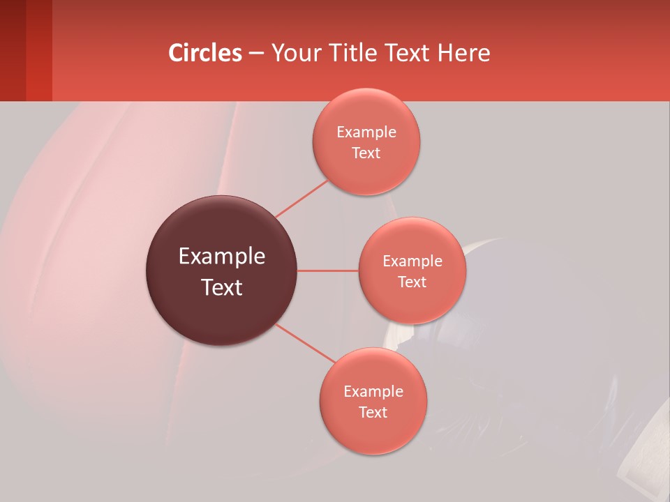 A Red And Blue Boxing Glove Next To A Red Punching Bag PowerPoint Template