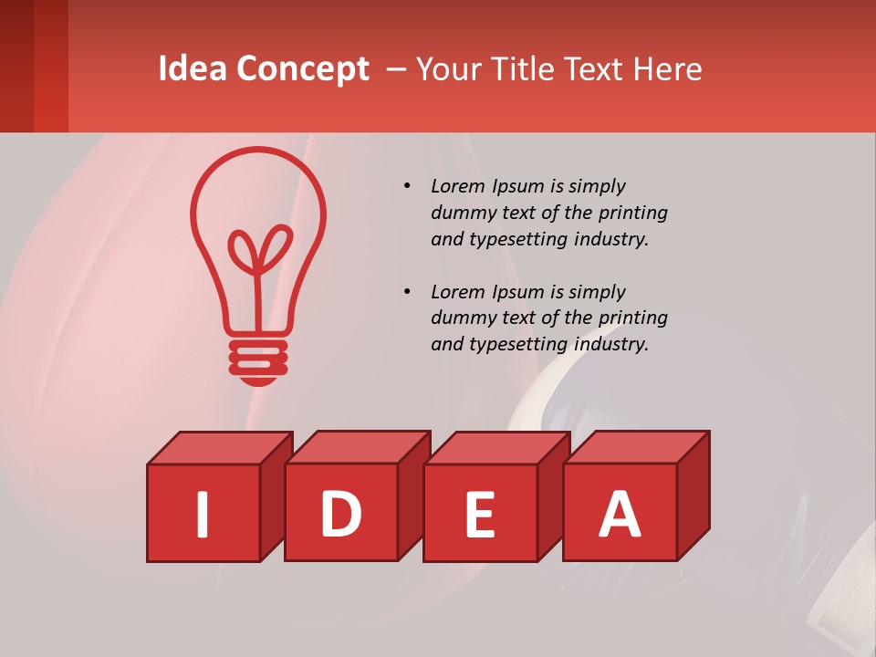 A Red And Blue Boxing Glove Next To A Red Punching Bag PowerPoint Template