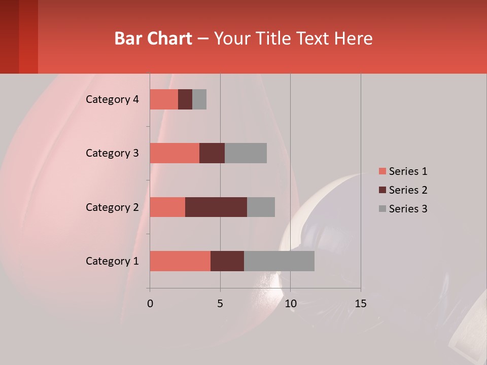 A Red And Blue Boxing Glove Next To A Red Punching Bag PowerPoint Template