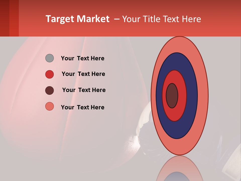 A Red And Blue Boxing Glove Next To A Red Punching Bag PowerPoint Template