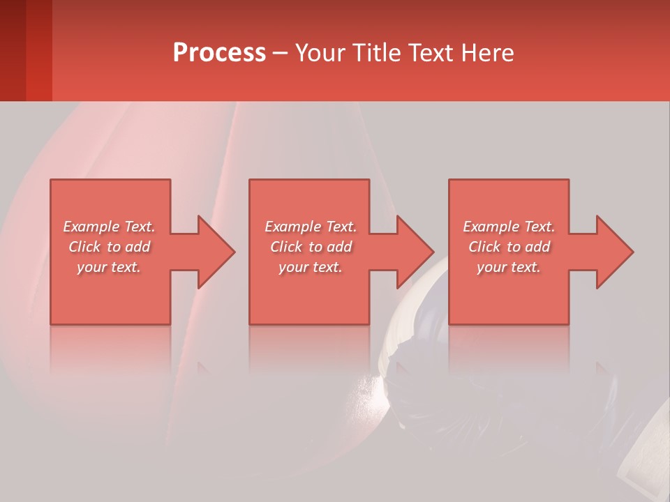 A Red And Blue Boxing Glove Next To A Red Punching Bag PowerPoint Template