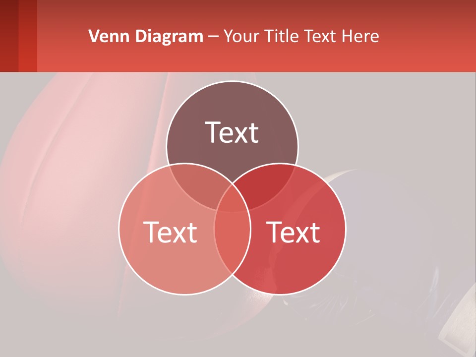 A Red And Blue Boxing Glove Next To A Red Punching Bag PowerPoint Template