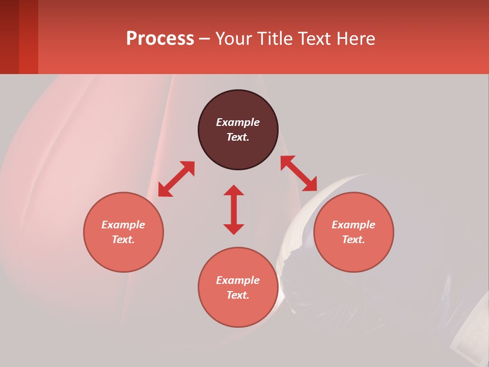 A Red And Blue Boxing Glove Next To A Red Punching Bag PowerPoint Template