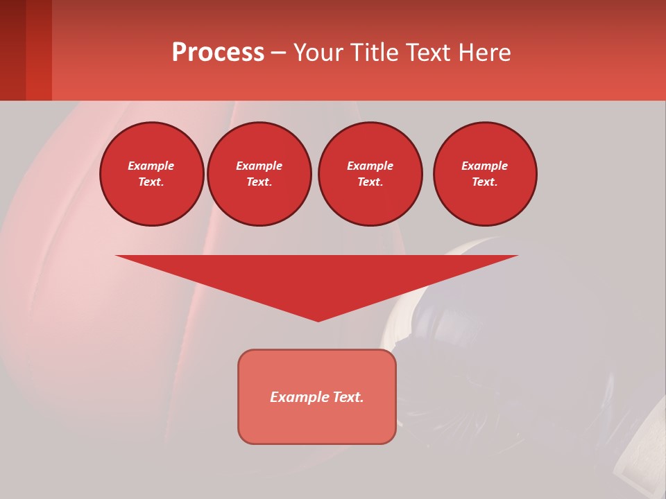 A Red And Blue Boxing Glove Next To A Red Punching Bag PowerPoint Template