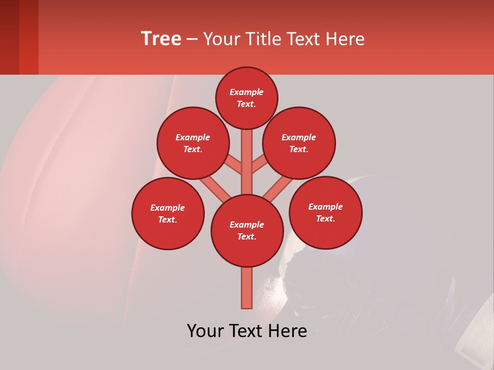 A Red And Blue Boxing Glove Next To A Red Punching Bag PowerPoint Template