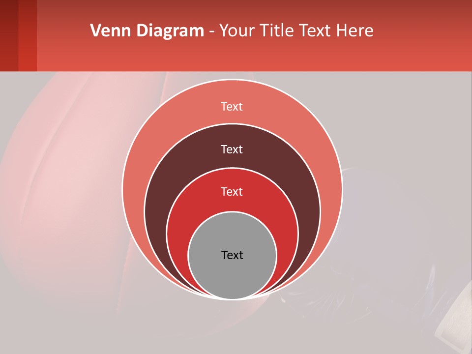 A Red And Blue Boxing Glove Next To A Red Punching Bag PowerPoint Template
