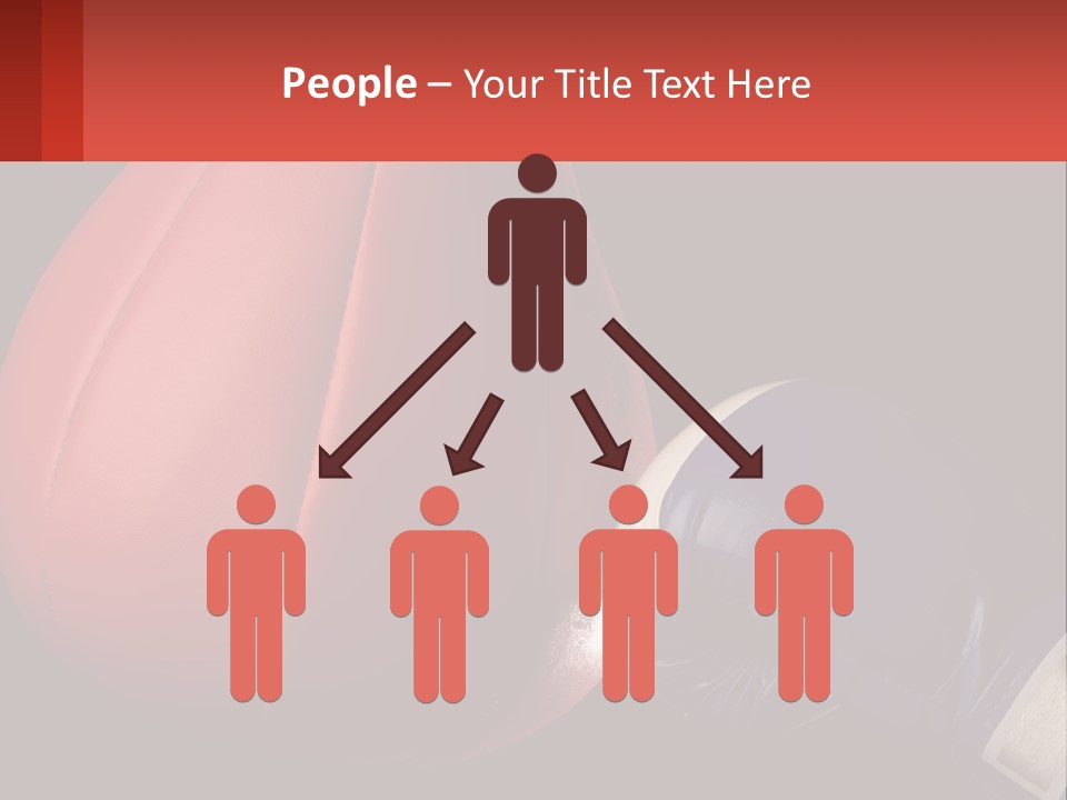 A Red And Blue Boxing Glove Next To A Red Punching Bag PowerPoint Template