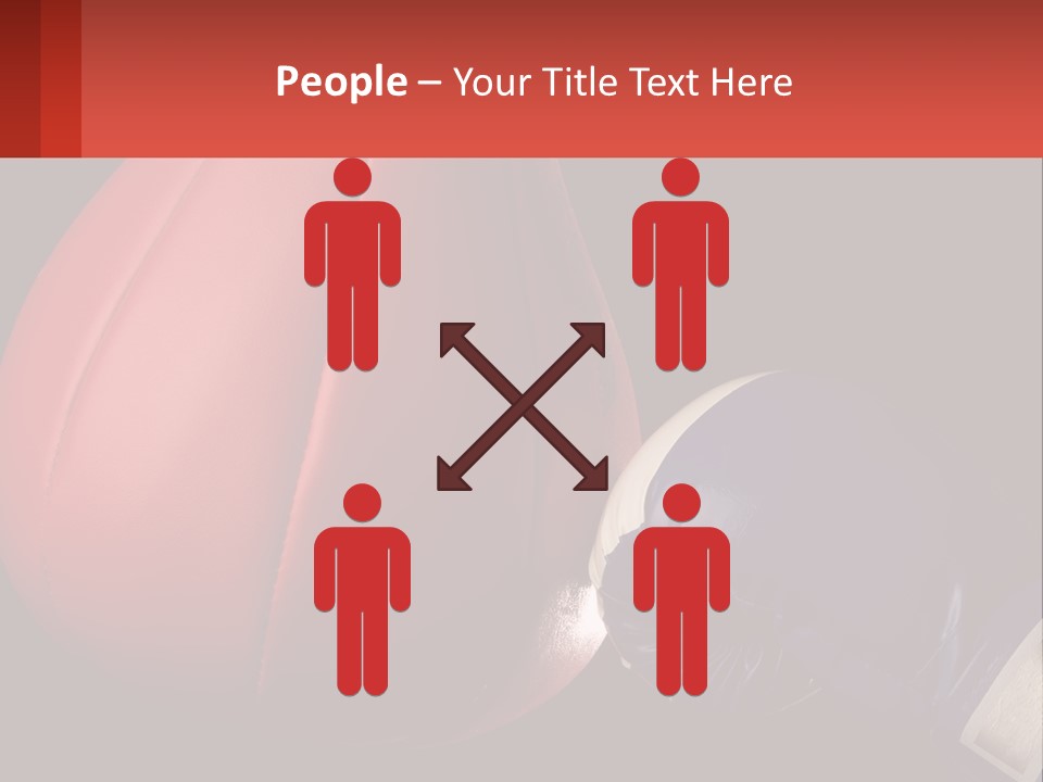 A Red And Blue Boxing Glove Next To A Red Punching Bag PowerPoint Template