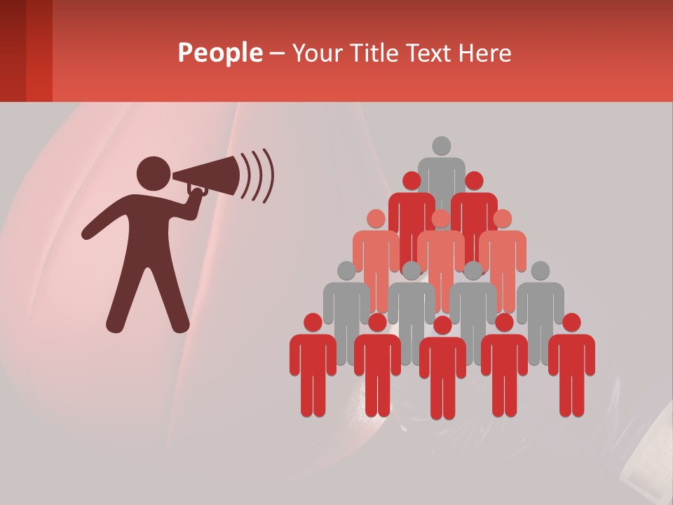 A Red And Blue Boxing Glove Next To A Red Punching Bag PowerPoint Template