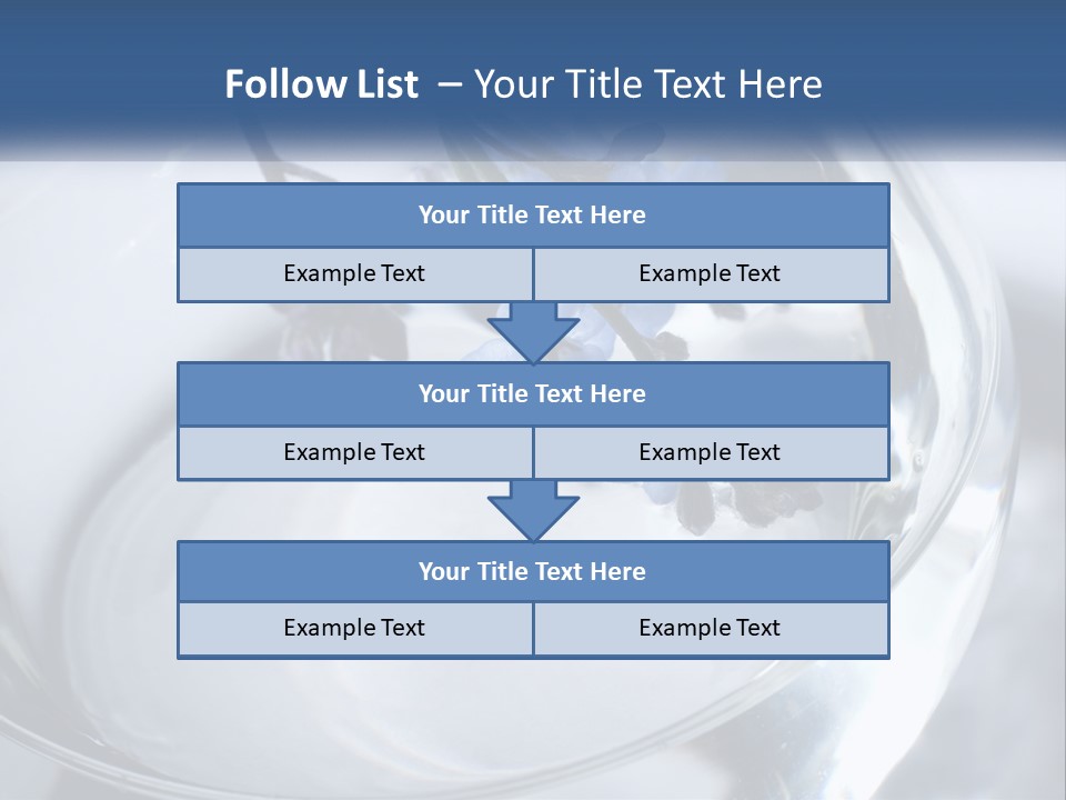 A Glass Vase Filled With Blue Flowers On Top Of A Table PowerPoint Template
