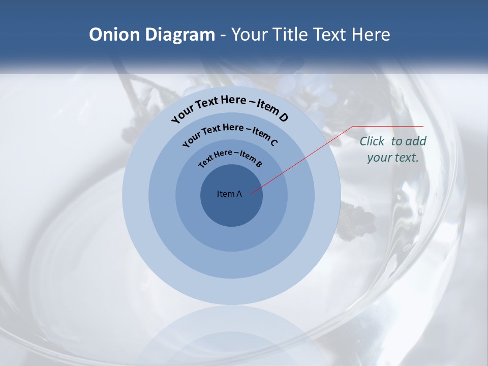 A Glass Vase Filled With Blue Flowers On Top Of A Table PowerPoint Template