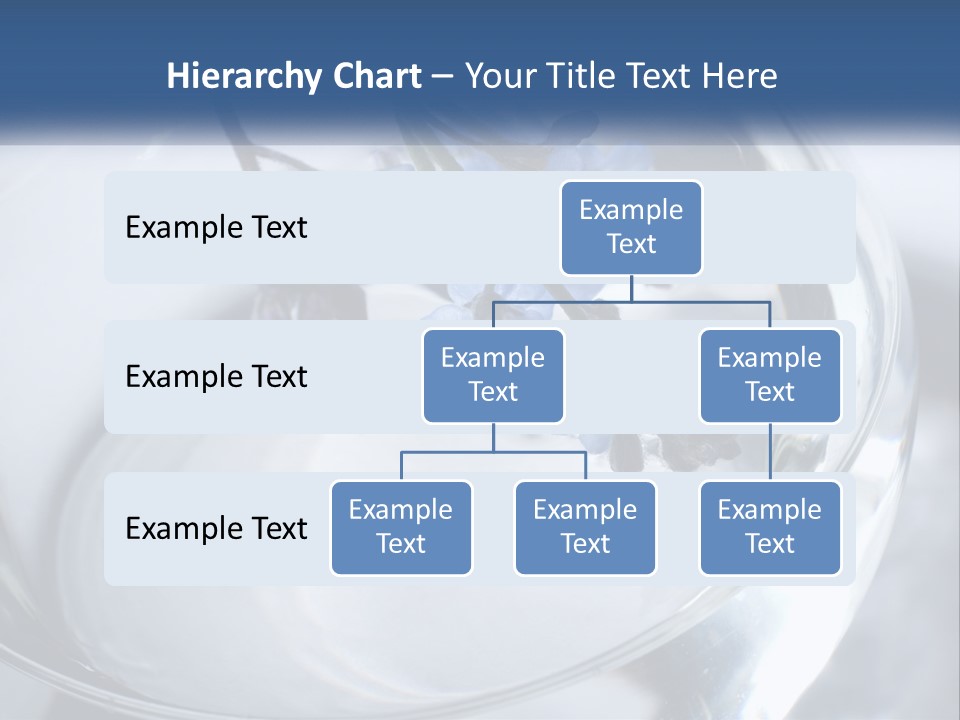 A Glass Vase Filled With Blue Flowers On Top Of A Table PowerPoint Template