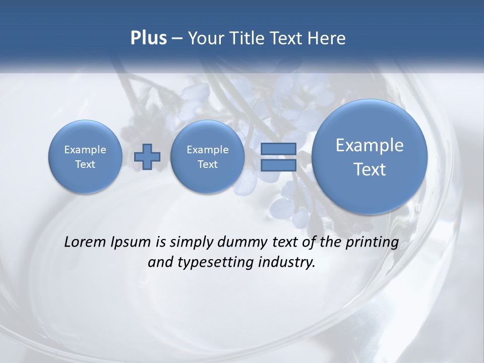A Glass Vase Filled With Blue Flowers On Top Of A Table PowerPoint Template